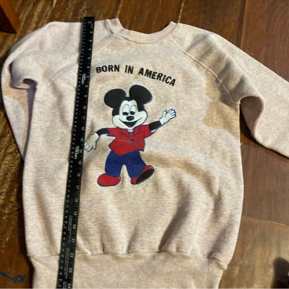 Made In USA Born In America Mickey Mouse Sweatshirt Small Women’s - Picture 1 of 3